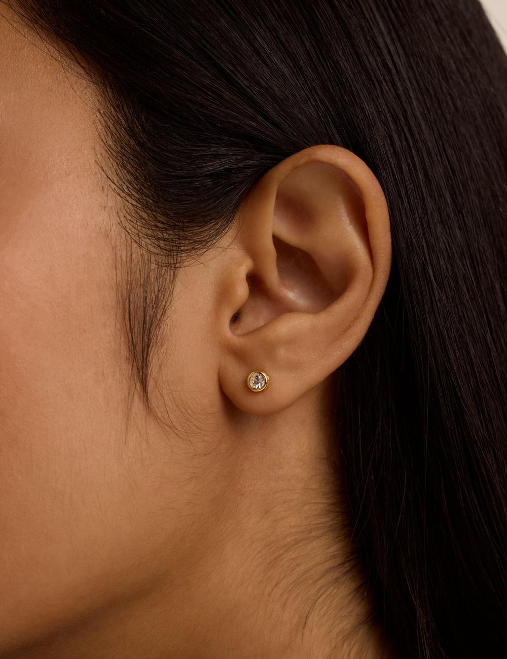 Gold Ted Baker SINEE - Mini Crystal Stud Women Earrings | Ireland  4936-ZHOTD