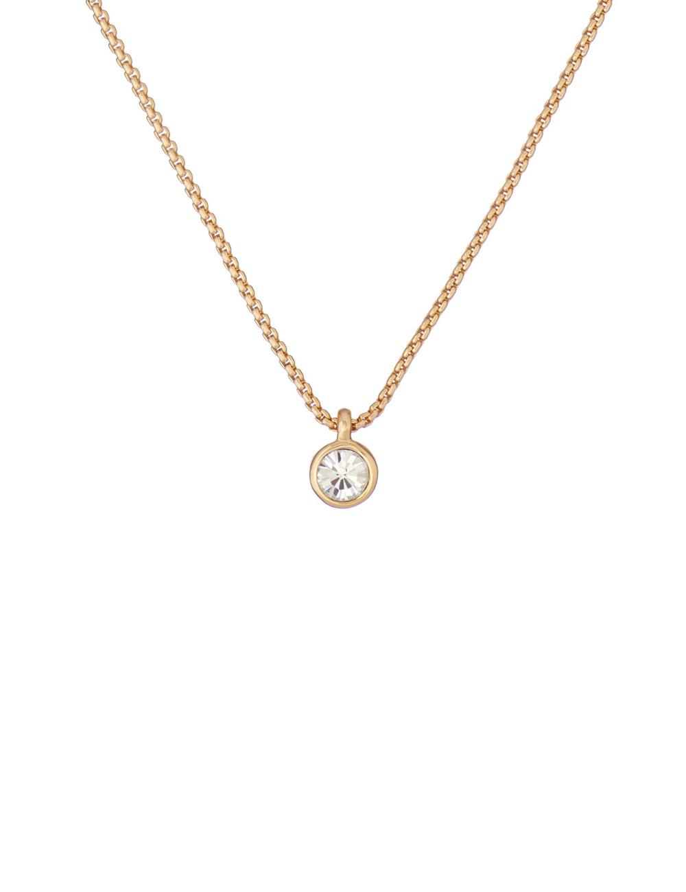 Gold Ted Baker SININAA - Mini Crystal Pendant Women Necklaces | Ireland  7281-OWLFY