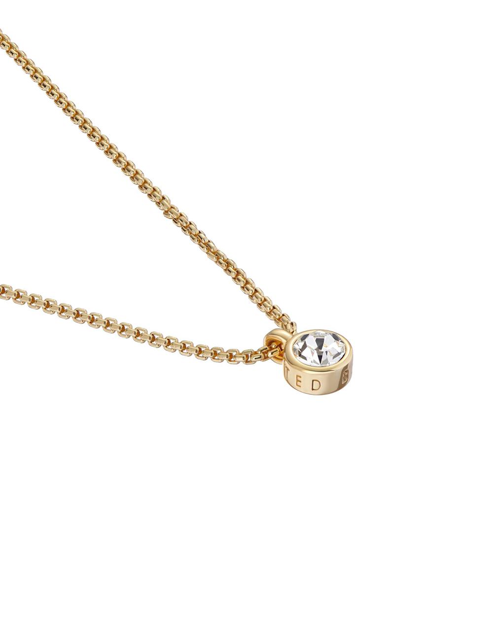 Gold Ted Baker SININAA - Mini Crystal Pendant Women Necklaces | Ireland  7281-OWLFY