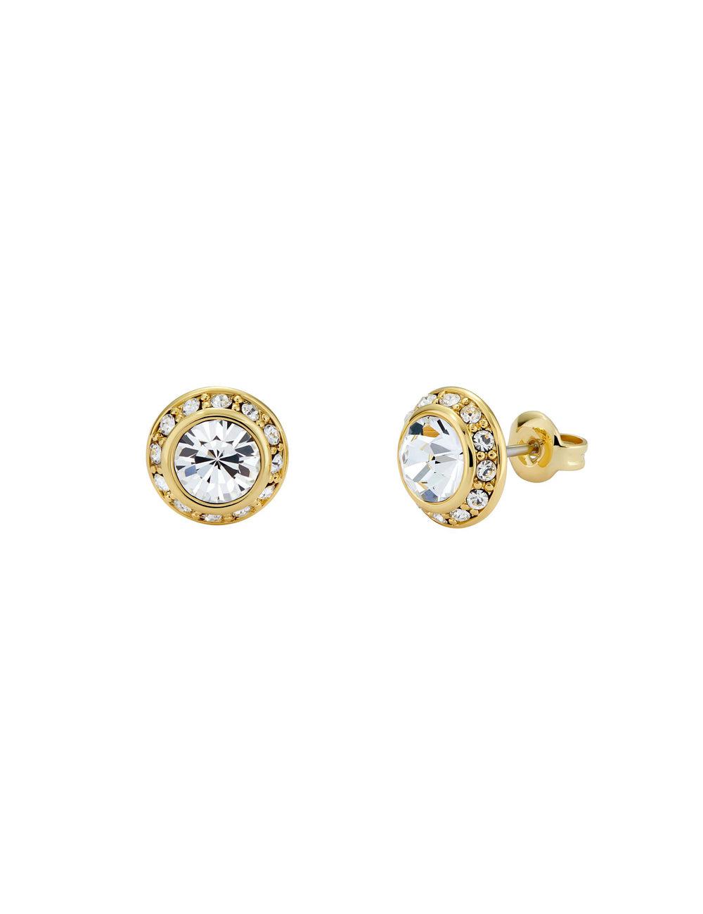 Gold Ted Baker SOLETIA - Solitaire Sparkle Crystal Stud Women Earrings | Ireland  5319-EGDUJ