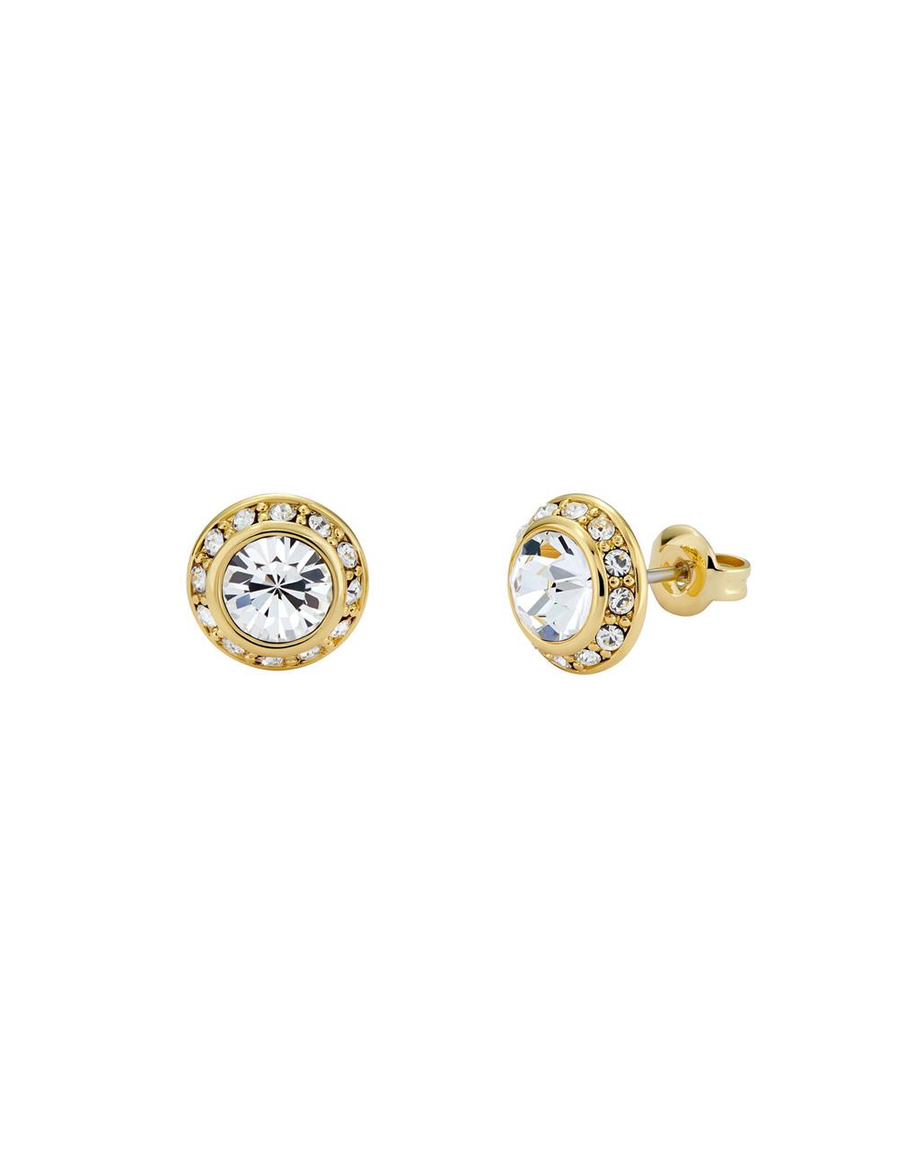 Gold Ted Baker SOLETIA - Solitaire Sparkle Crystal Stud Women Earrings | Ireland  5319-EGDUJ