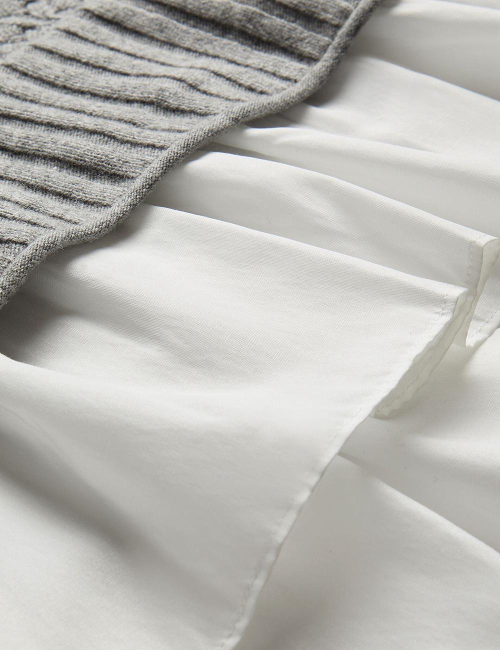 Grey Ted Baker HOLINAS - Pointelle Knit With Shirt Hem Women Jumpers | Ireland  5872-ZGFTW