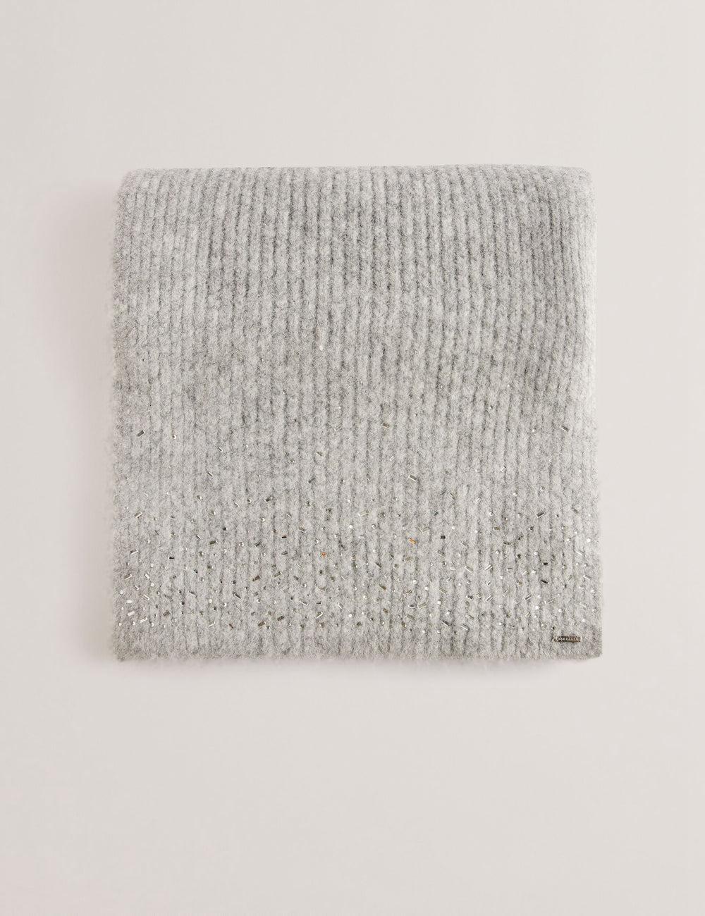 Grey Ted Baker KERIISA - Scattered Rhinestone Knitted Women Scarves | Ireland  3590-HINFV