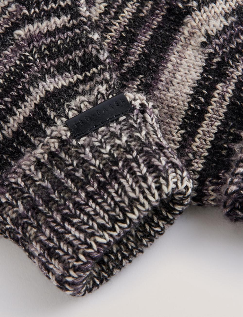 Grey Ted Baker PERCIYS - Marl Knit Ribbed Cuff Men Gloves | Ireland  2847-EJNVH