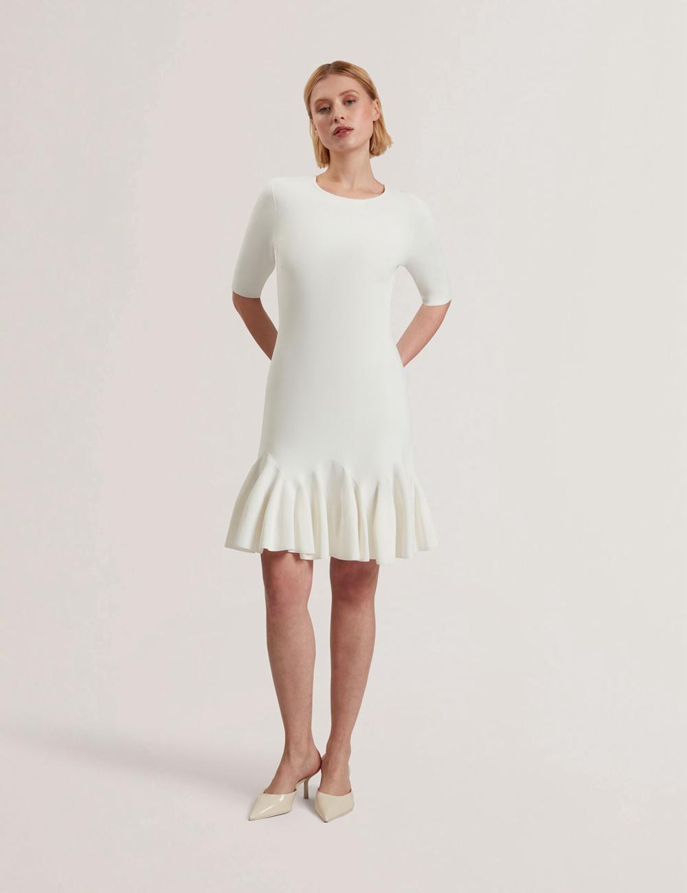 Ivory Ted Baker ALZANN Women Mini Dresses | Ireland  4860-QFAYW