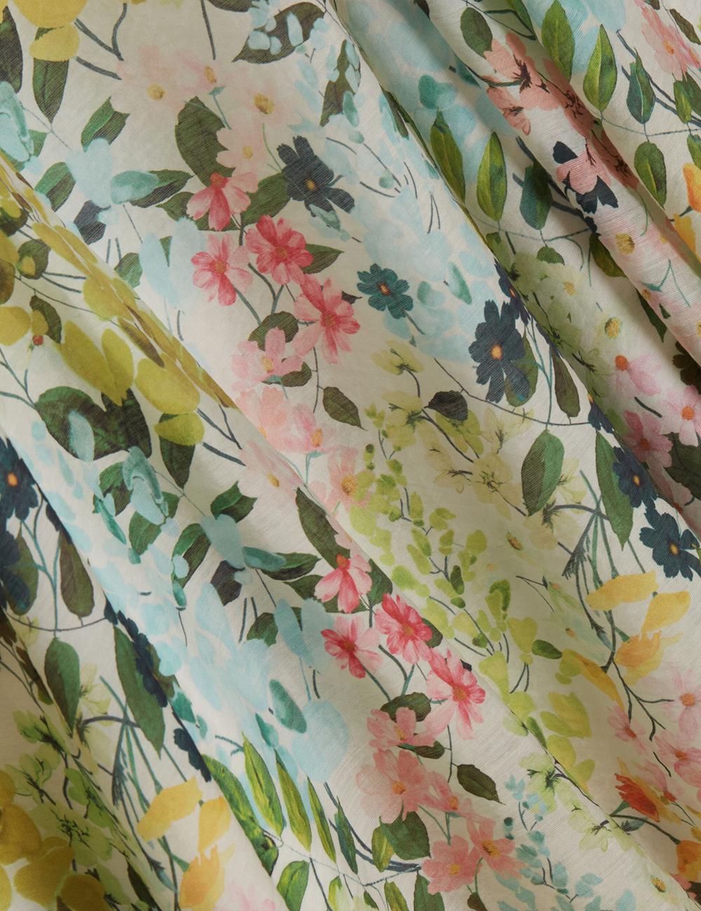 Ivory Ted Baker AZULLA - Floral A-Line Woven Women Midi Skirts | Ireland  3980-CHGJP