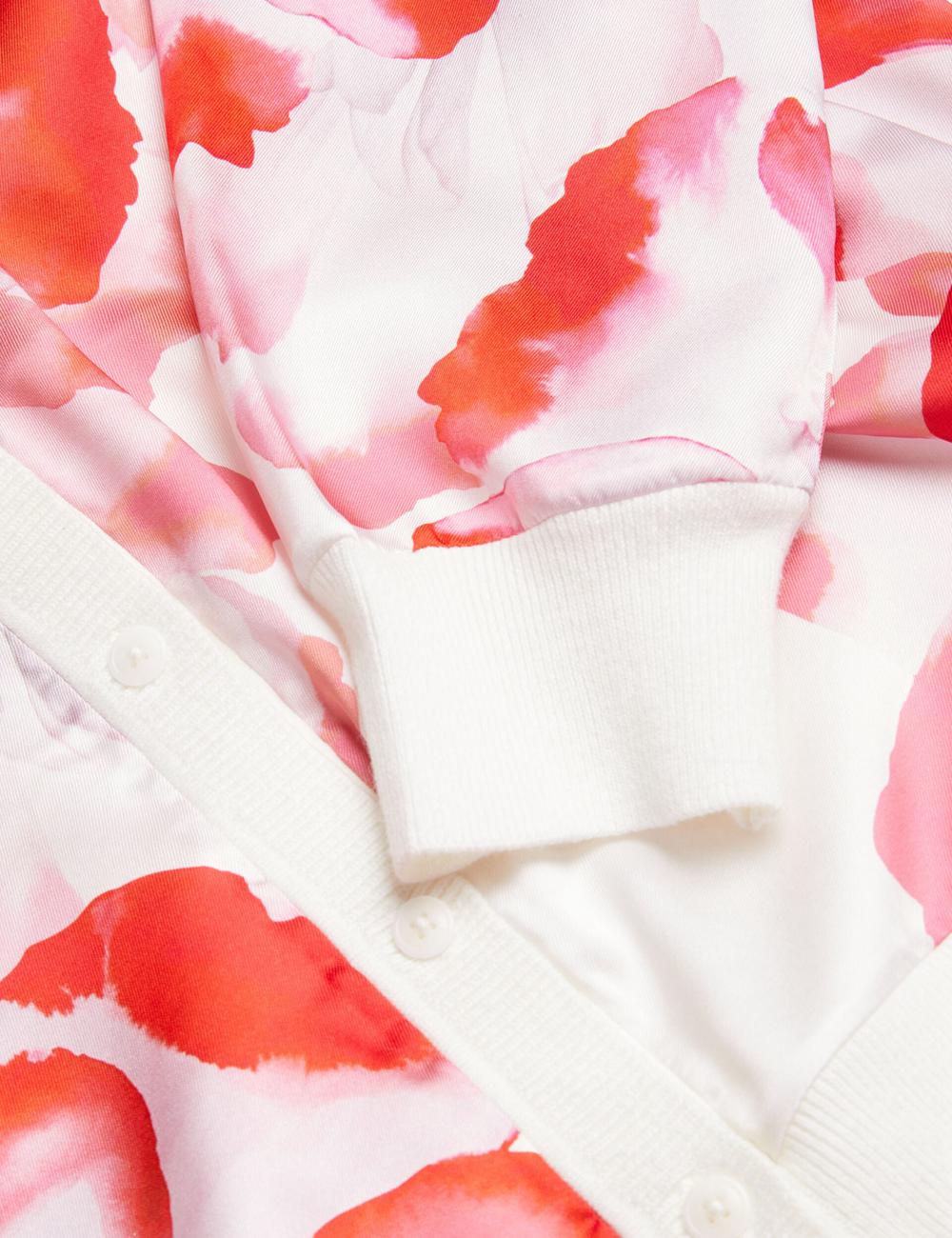 Ivory Ted Baker DARCIYY - Printed Front 3/4 Sleeve Women Cardigans | Ireland  9208-BYSKW