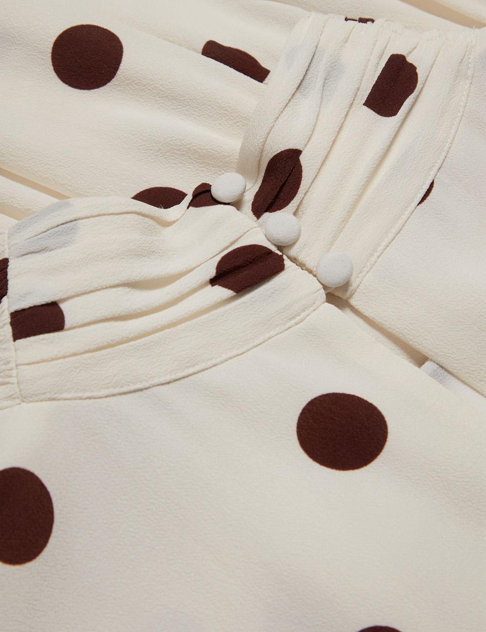 Ivory Ted Baker JUTUVA - Polka Dot Neck Shift Women Mini Dresses | Ireland  0823-MHNVF