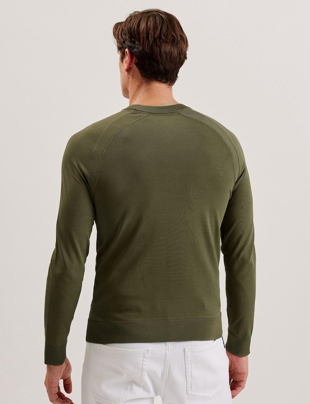Khaki Ted Baker MAYWO - Saddle Shoulder Crew Neck Men Jumpers | Ireland  5683-PJRBW