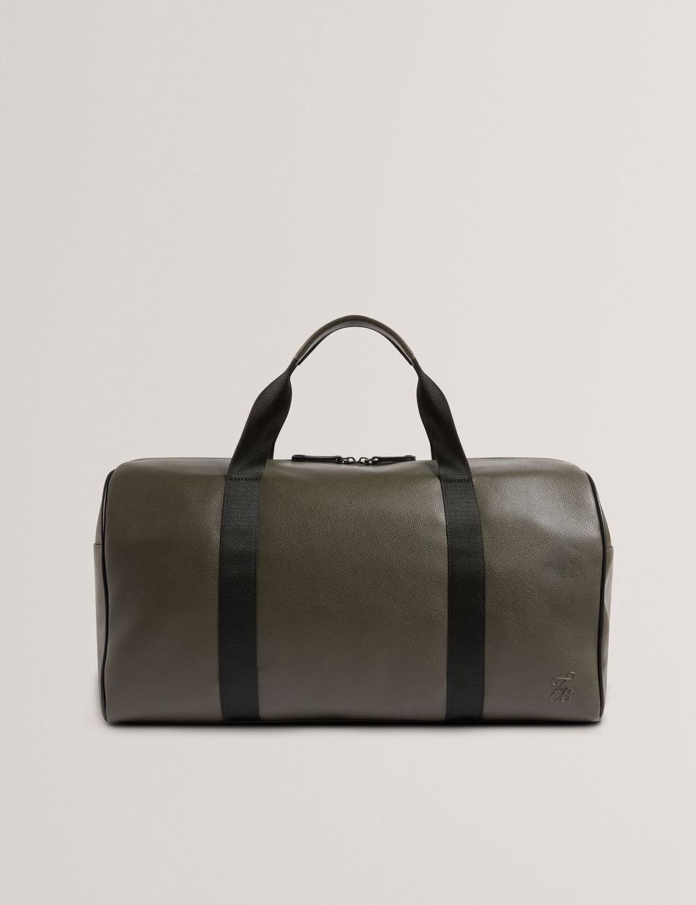 Khaki Ted Baker TAISON - Pebbled Faux Leather Men Holdall Bags | Ireland  5793-CPERZ