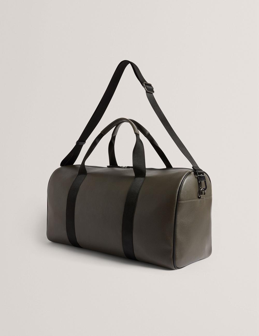 Khaki Ted Baker TAISON - Pebbled Faux Leather Men Holdall Bags | Ireland  5793-CPERZ