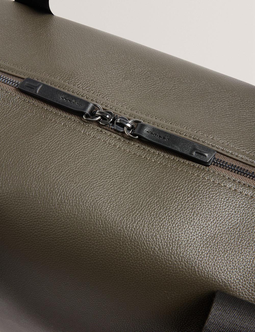 Khaki Ted Baker TAISON - Pebbled Faux Leather Men Holdall Bags | Ireland  5793-CPERZ