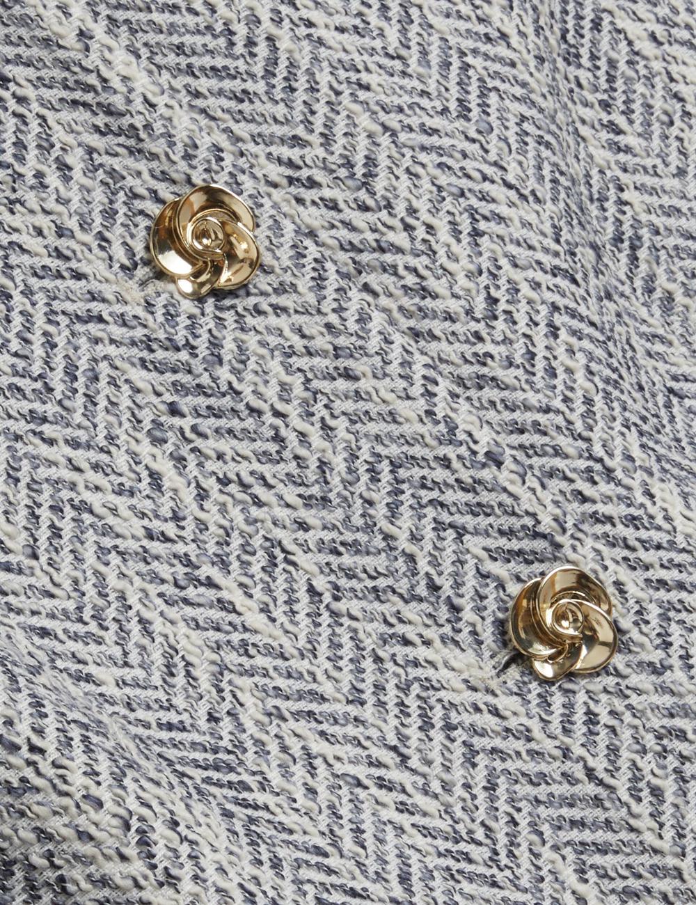 Lt-Blue Ted Baker VULPA - Boucle Button-Up Cropped Tailored Women Jackets | Ireland  9560-MBXGS