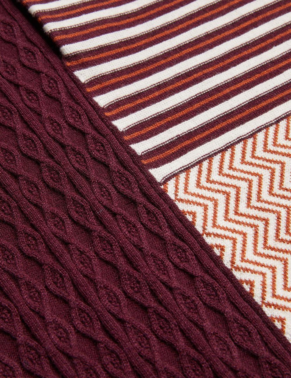 Maroon Ted Baker MINSTA - Textured Patchwork Knit Men Polos Shirts | Ireland  7085-VSJGI