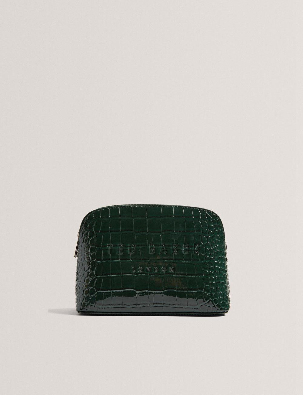 Mid-Green Ted Baker CROCALA - Croc Effect Faux Leather Women Make-Up Bags | Ireland  9374-DWJSP