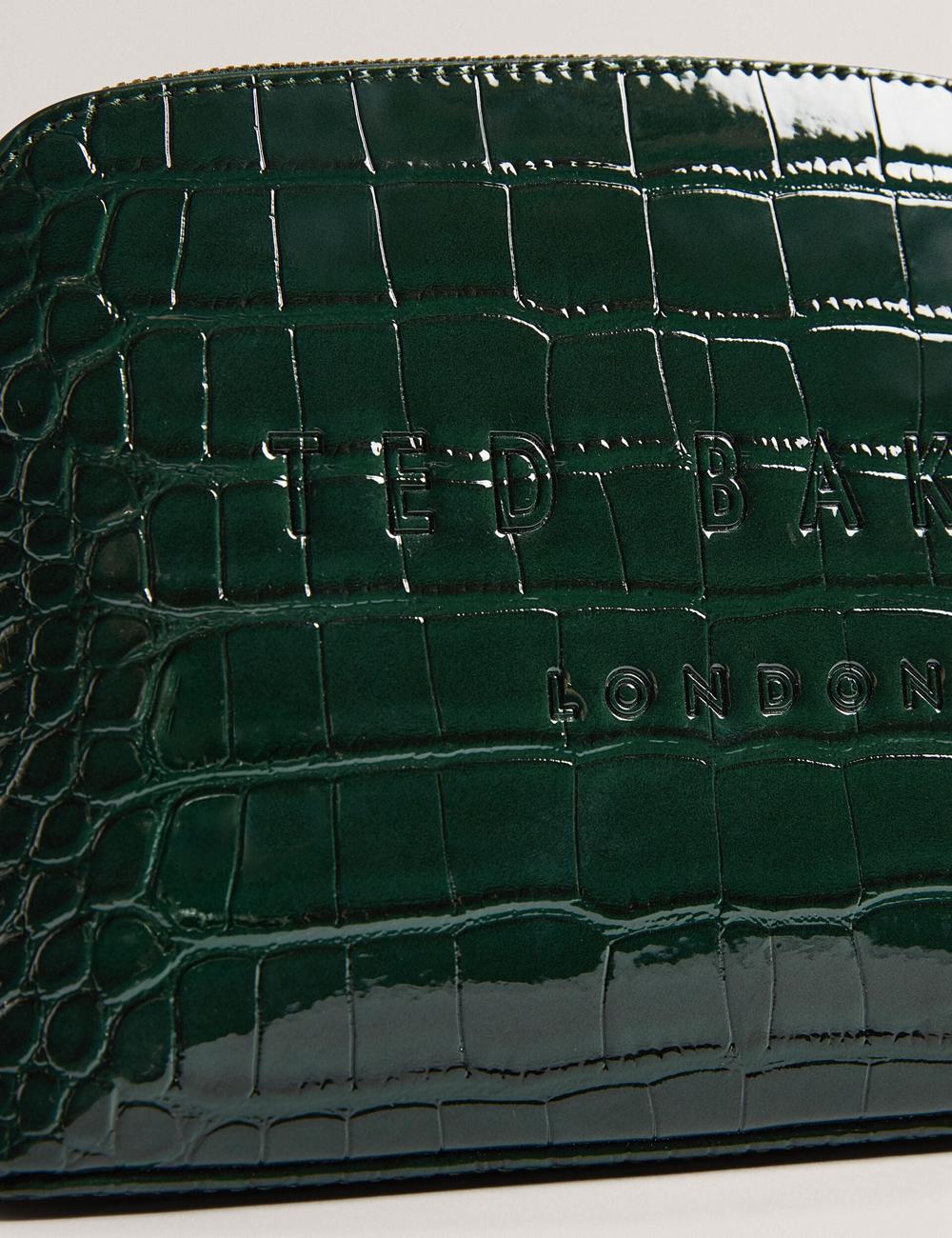 Mid-Green Ted Baker CROCALA - Croc Effect Faux Leather Women Make-Up Bags | Ireland  9374-DWJSP