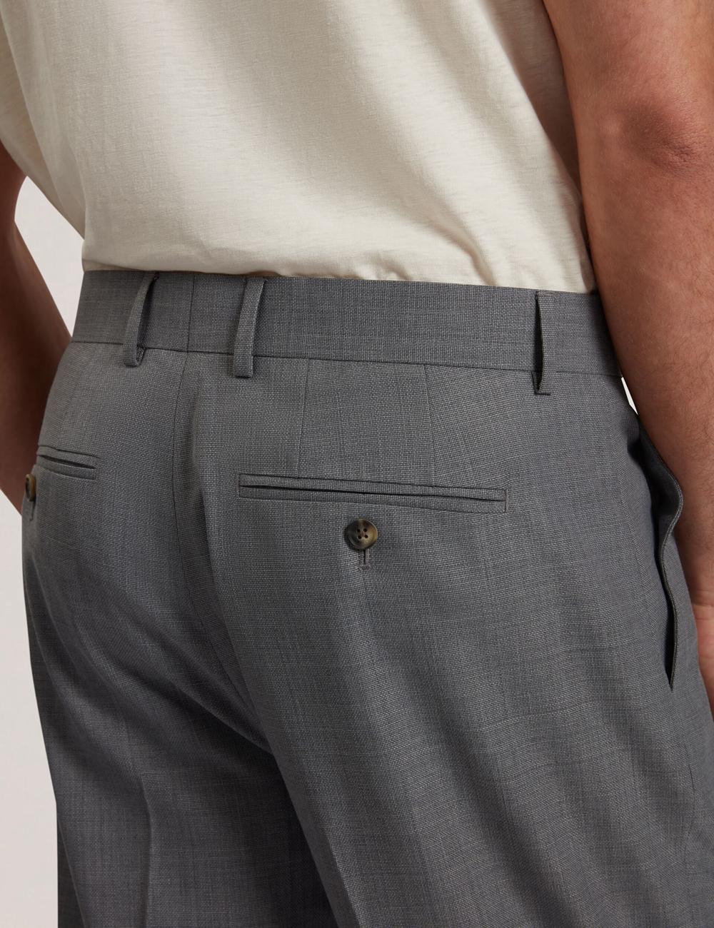 Mid-Grey Ted Baker SELWYNT - Lightweight Wool Blend Men Trousers | Ireland  2135-NYBVH