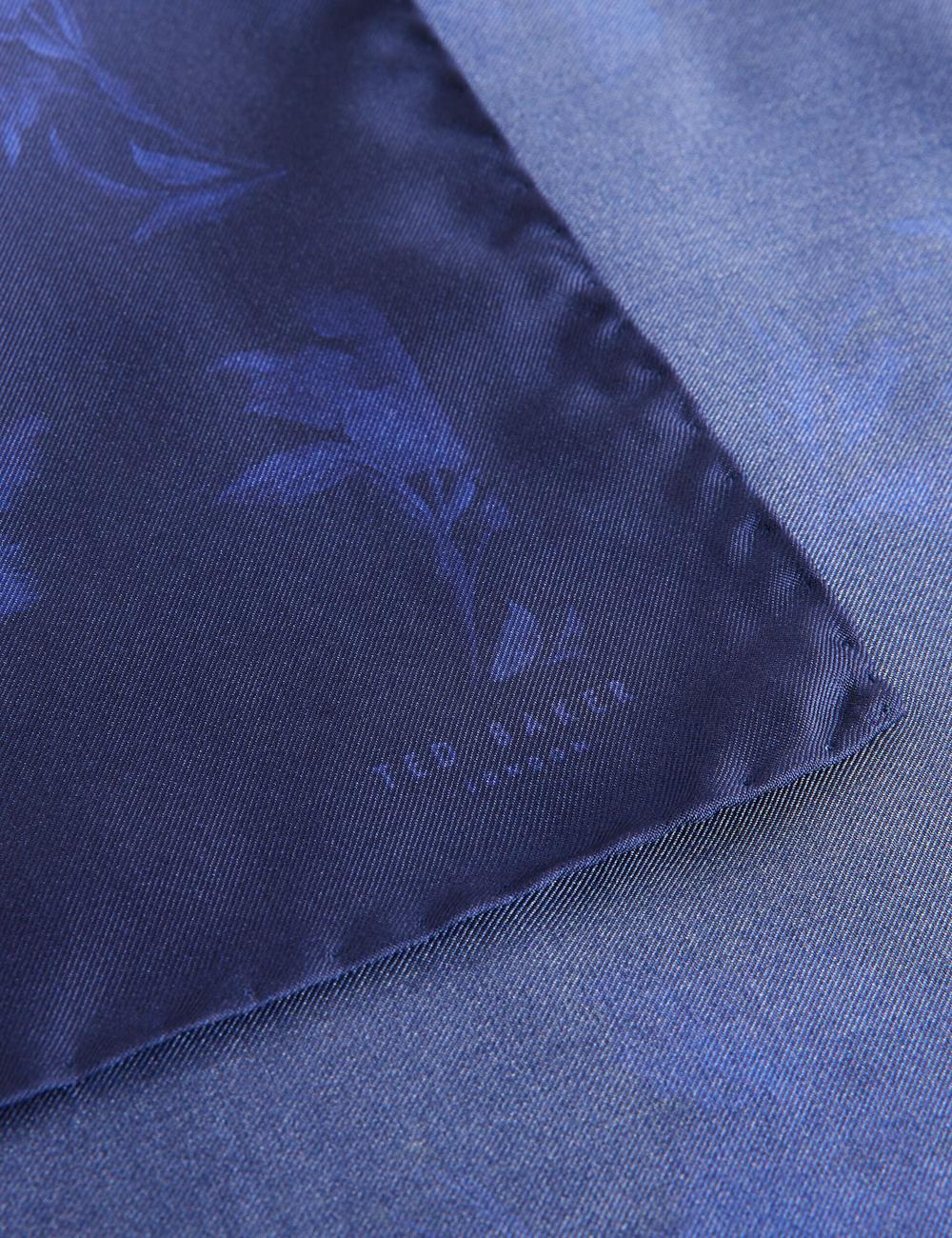 Navy Ted Baker AUSTINS - Two Tone Floral Silk Pocket Men Pocket Squares | Ireland  6781-NDGKM