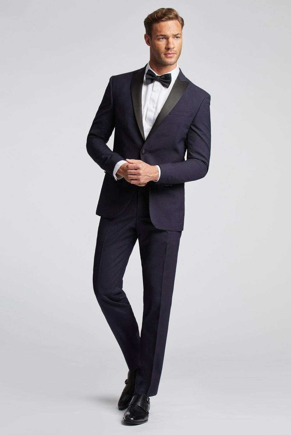Navy Ted Baker BREENTS - Slim Fit Navy Tuxedo Men Trousers | Ireland  9021-VHQZM
