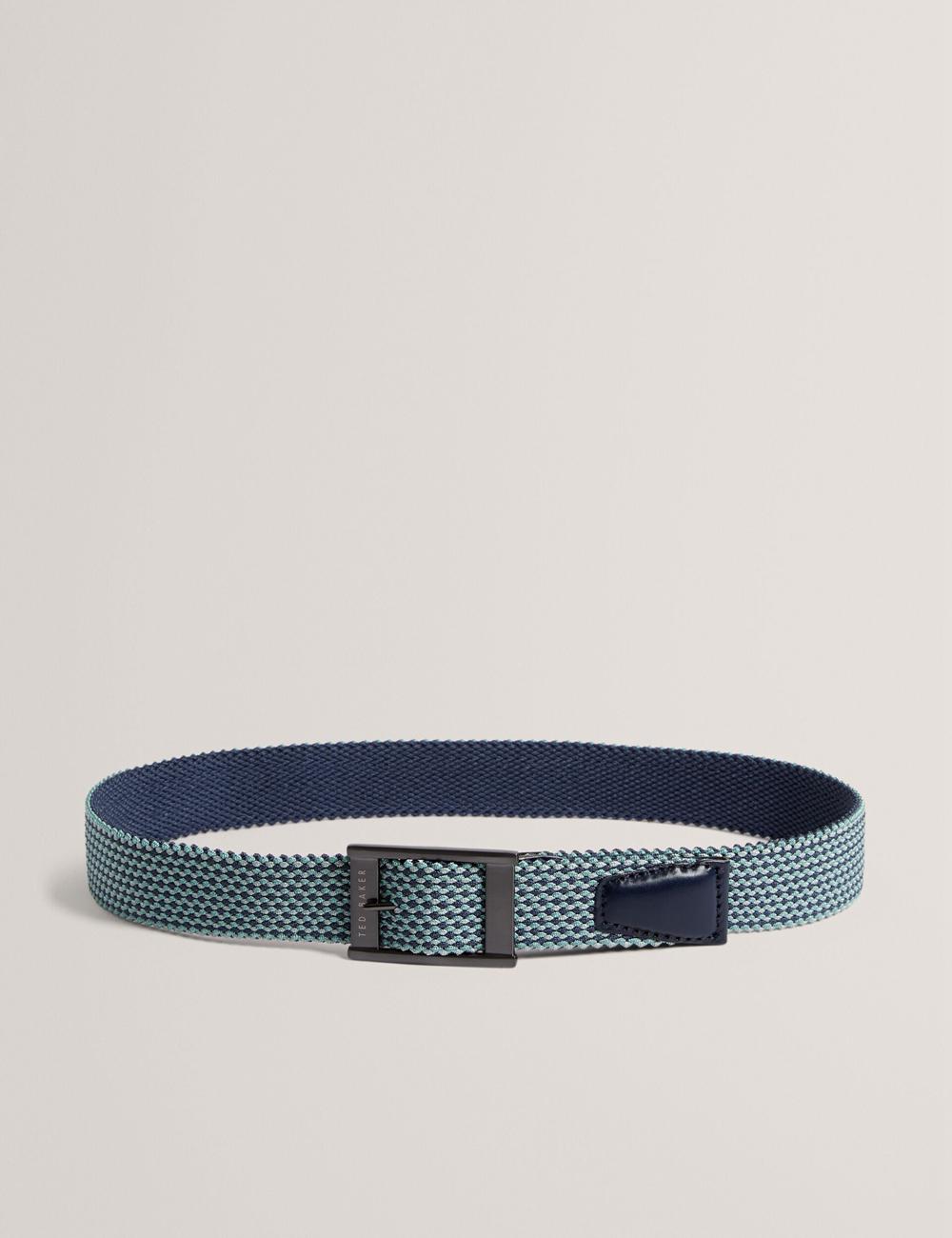 Navy Ted Baker COLUMMM - Reversible Woven Elasticated Men Belts | Ireland  6298-GAFZN