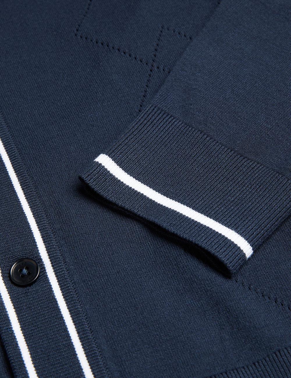 Navy Ted Baker ELMDON LS Diamond Button Through Men Casual Shirts | Ireland  1763-DZWMT