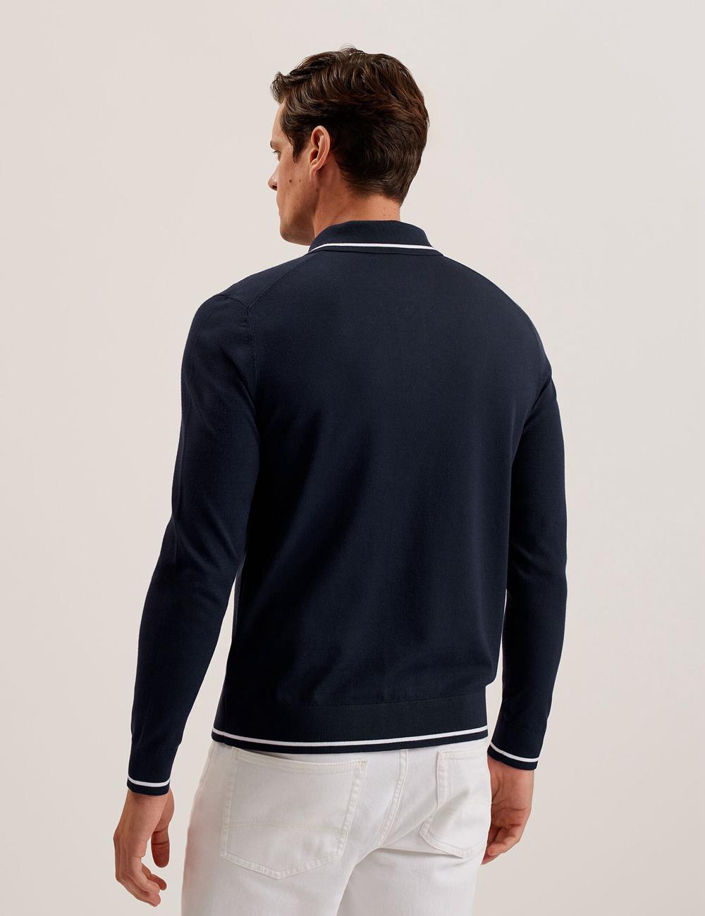 Navy Ted Baker ELMDON LS Diamond Button Through Men Casual Shirts | Ireland  1763-DZWMT