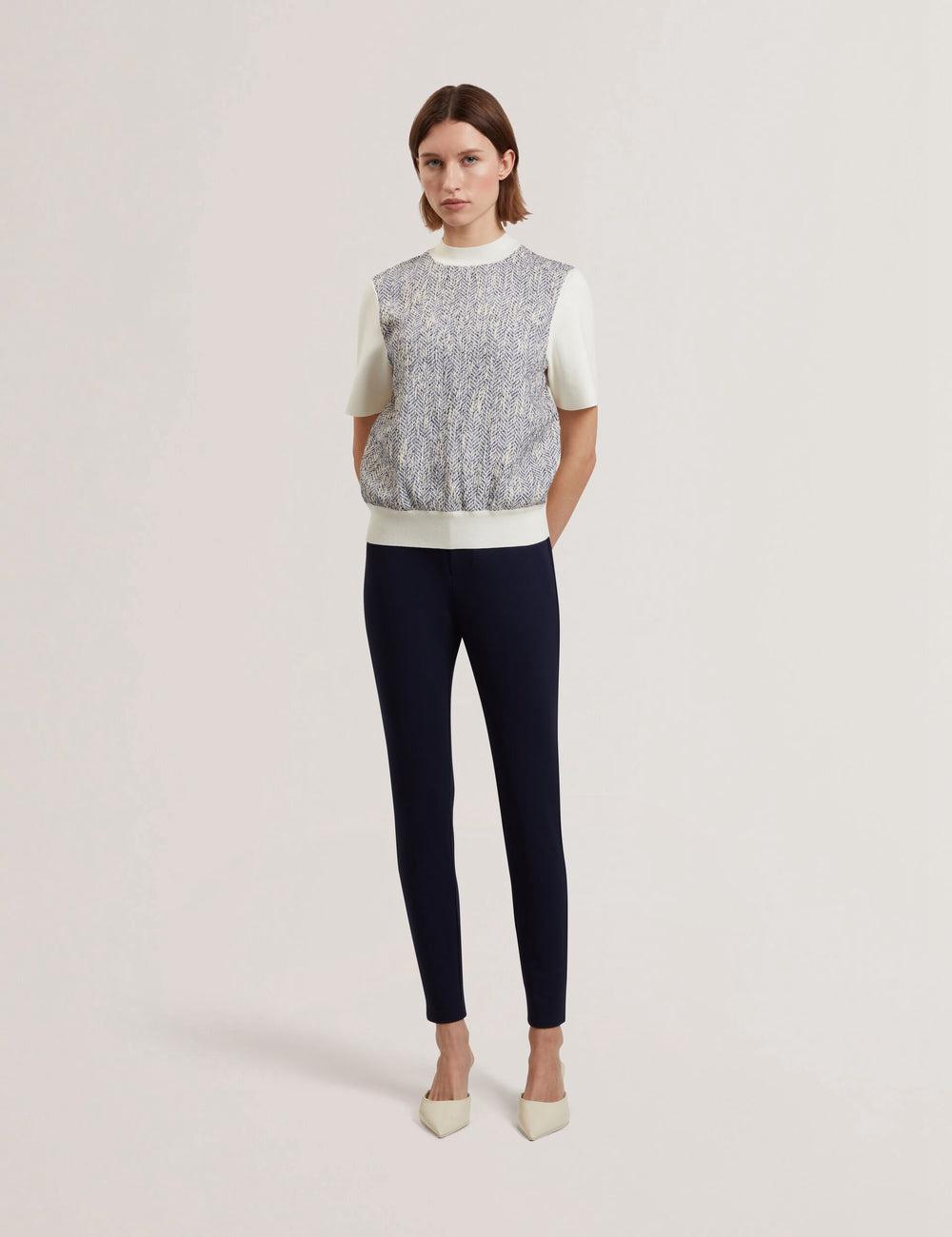 Navy Ted Baker FELINDA - Fly Front Stretchy Women Leggings | Ireland  1280-KGYHP