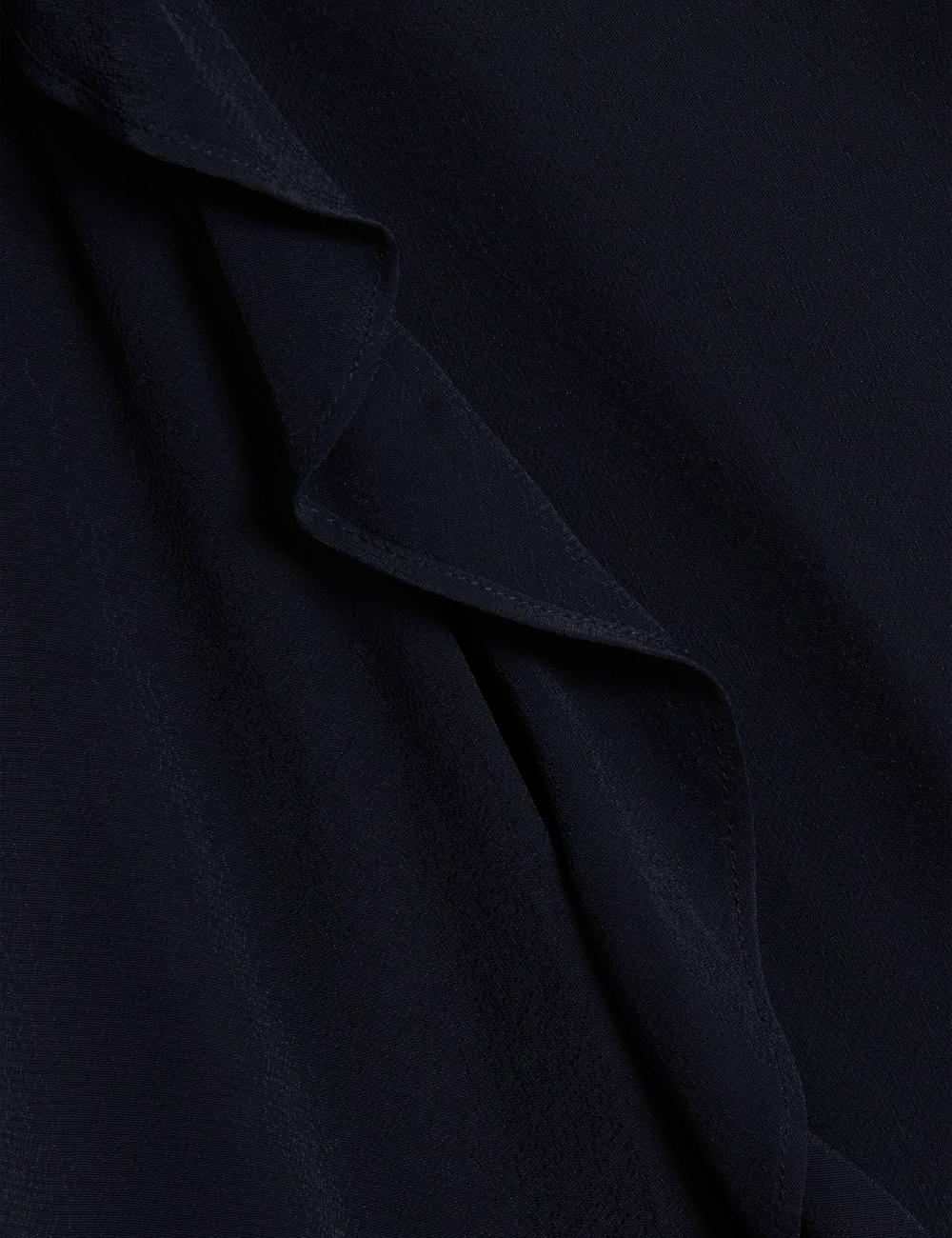 Navy Ted Baker KAYFA - Waterfall Ruffle Trim Long Sleeve Women Blouses | Ireland  3287-DHOFA