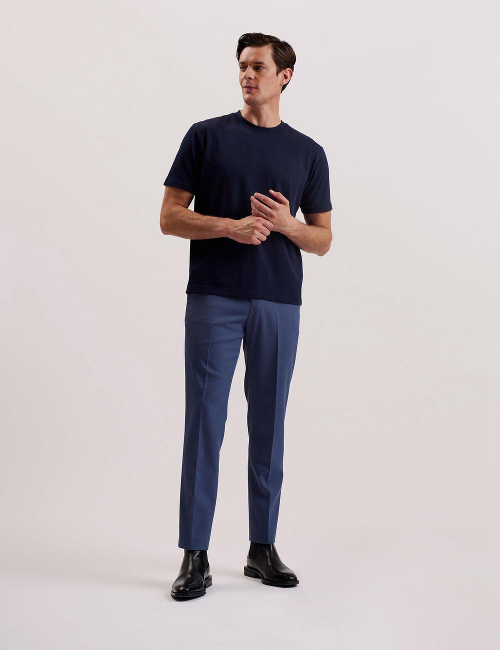 Navy Ted Baker KORNKA - Short Sleeve Relaxed Fit Cotton Men T-Shirts | Ireland  3246-VDZQX