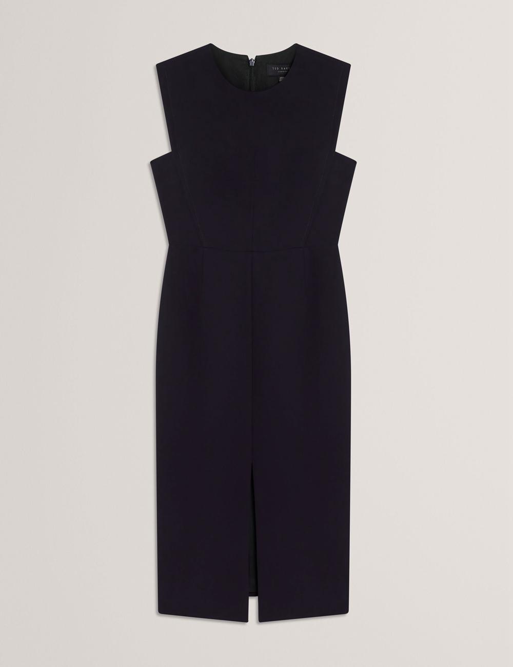 Navy Ted Baker MANABDL - Tailored Sleeveless With Front Split Women Midi Dresses | Ireland  7043-CJGIH