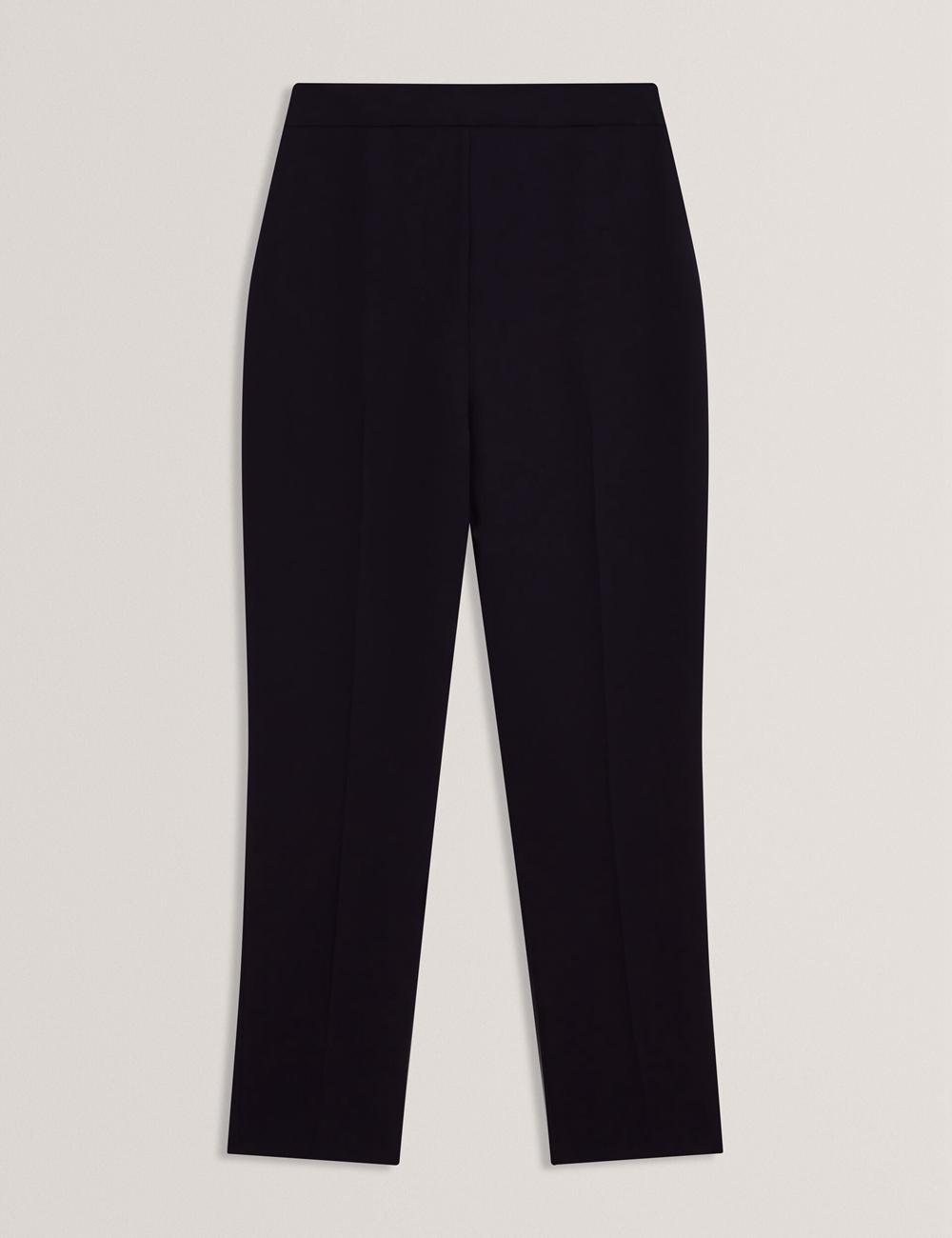 Navy Ted Baker MANABTL - High Waist Tapered Leg Tailored Women Trousers | Ireland  6758-KBQFS