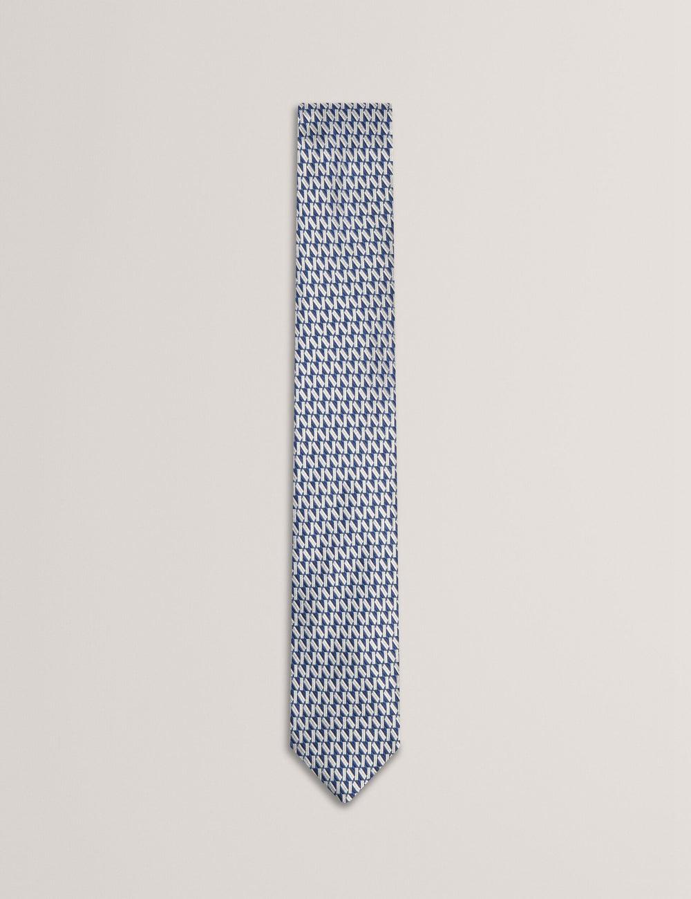 Navy Ted Baker MILAK - Geometric Pattern Silk Men Ties | Ireland  2357-OGQPU