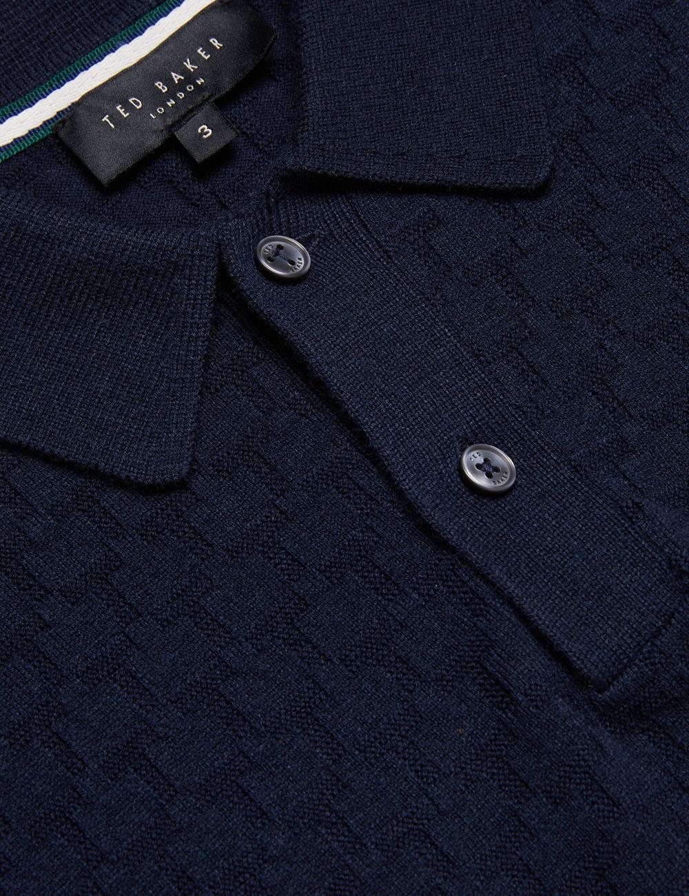 Navy Ted Baker MORAR - T Knit Long Sleeve Top Men Jumpers | Ireland  8342-AWKJL