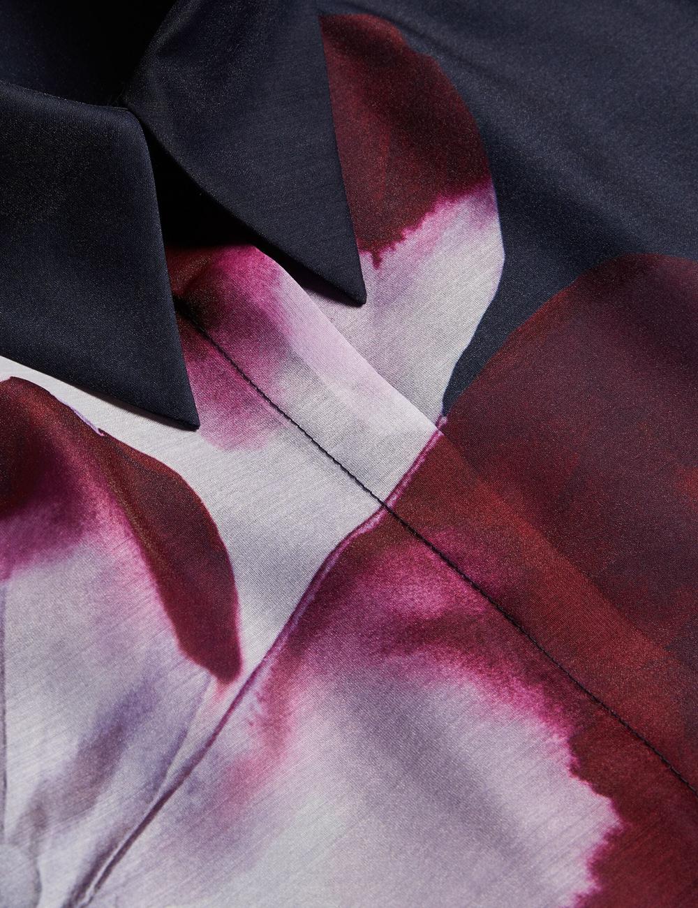 Navy Ted Baker ORRIN - Floral Sheer Organza Oversized Women Casual Shirts | Ireland  2793-LIGEV