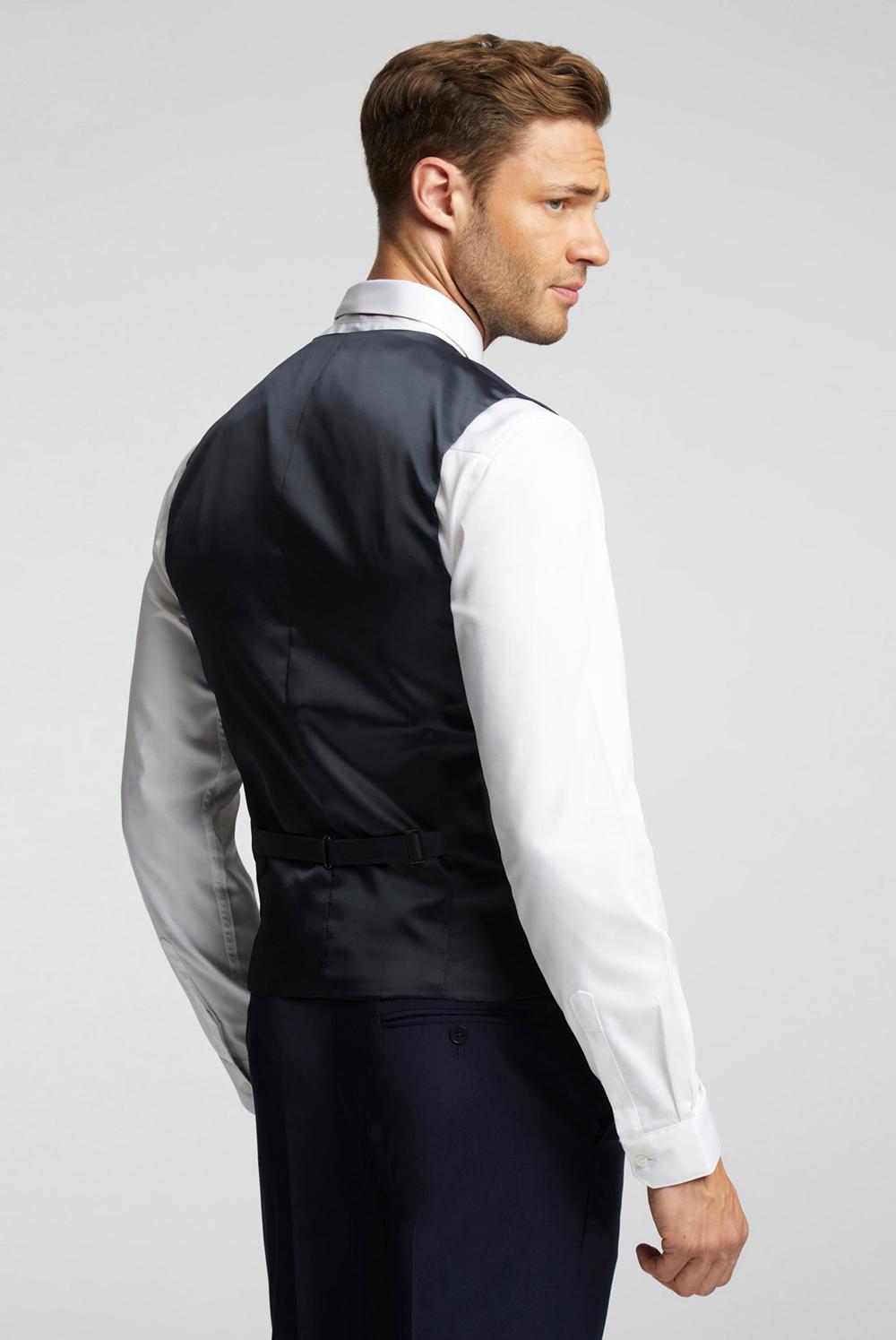 Navy Ted Baker PANAMA - Wool Blend Slim Fit Men Suit Waistcoat | Ireland  7029-OKQST