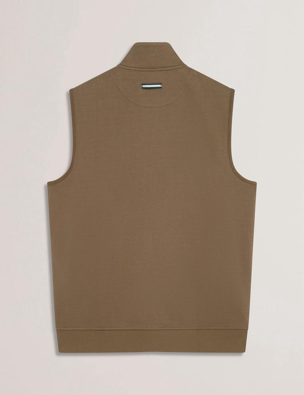 Olive Ted Baker ATHO - Quilted Funnel Neck Zip-Up Men Gillets | Ireland  0918-SDVJE