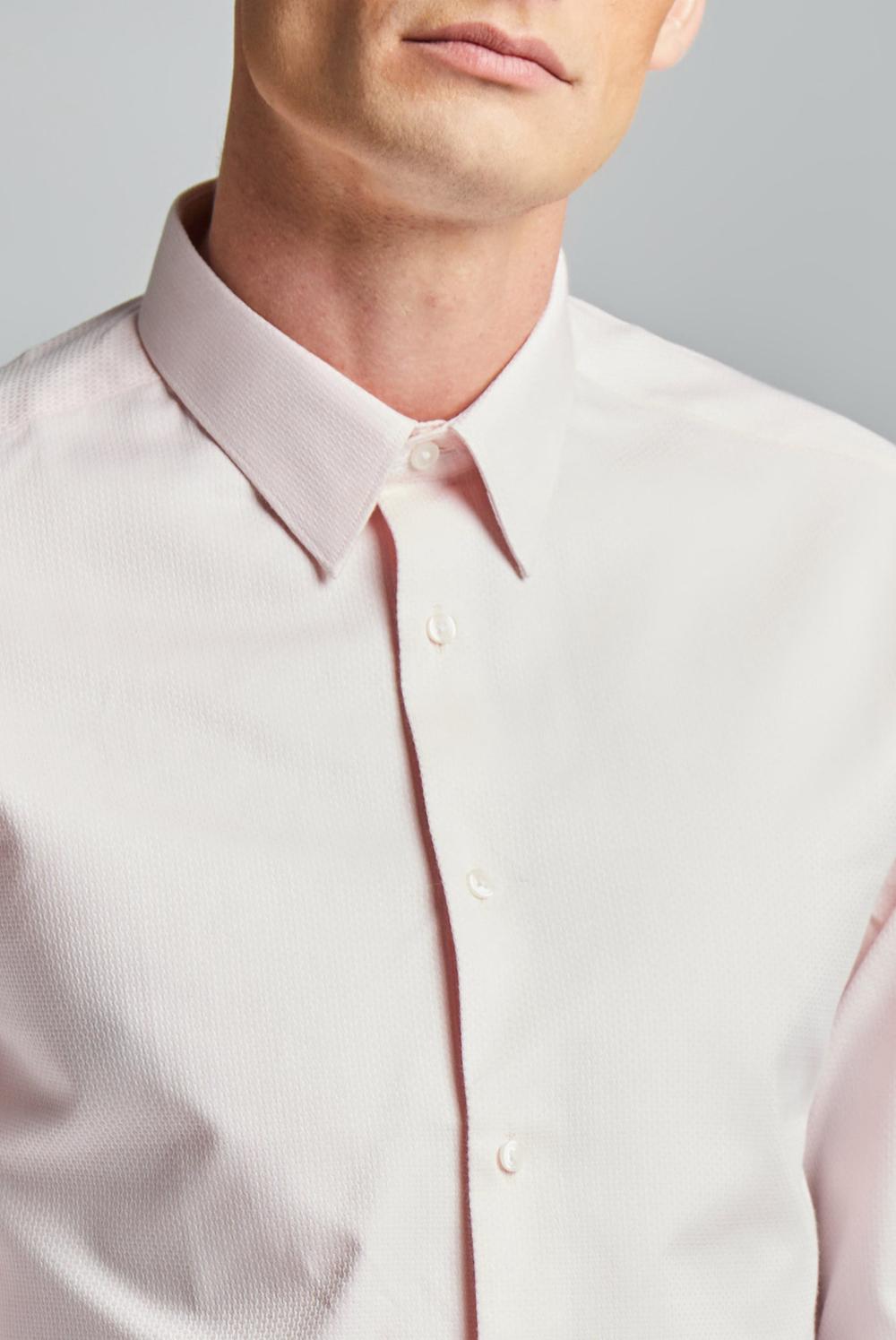 Pink Ted Baker DORAIN - Textured Cotton Long Sleeve Men Formal Shirts | Ireland  9043-KXULP