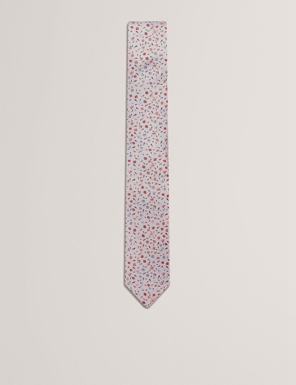 Pink Ted Baker ORSEA - Ditsy Petal Print Woven Silk Men Ties | Ireland  3972-NYIOU