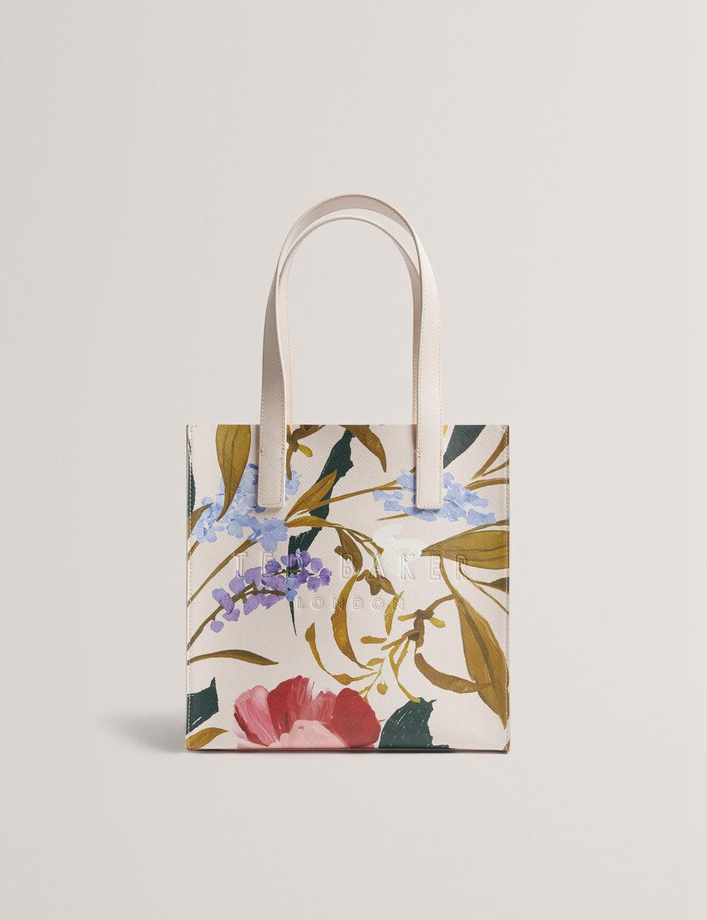 Pink Ted Baker PHYLISA - Floral Print PU Leather Small Women Tote Bags | Ireland  9371-ZIBNY