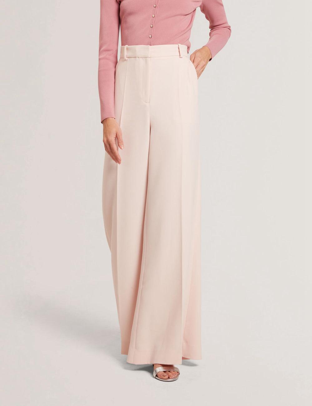 Pink Ted Baker TRAGAT - Ultra Wide Leg Woven Tailored Women Trousers | Ireland  2863-DSIOA