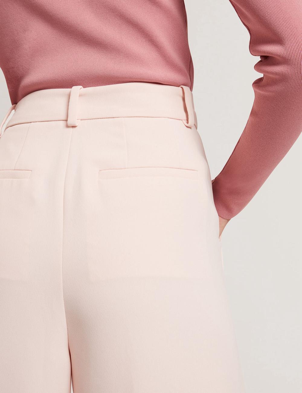 Pink Ted Baker TRAGAT - Ultra Wide Leg Woven Tailored Women Trousers | Ireland  2863-DSIOA