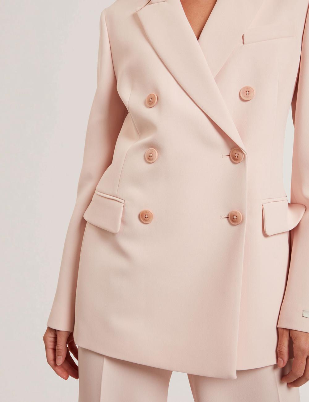 Pink Ted Baker TRAGA - Tailored Double Breasted Woven Women Blazers | Ireland  2758-IAEYP