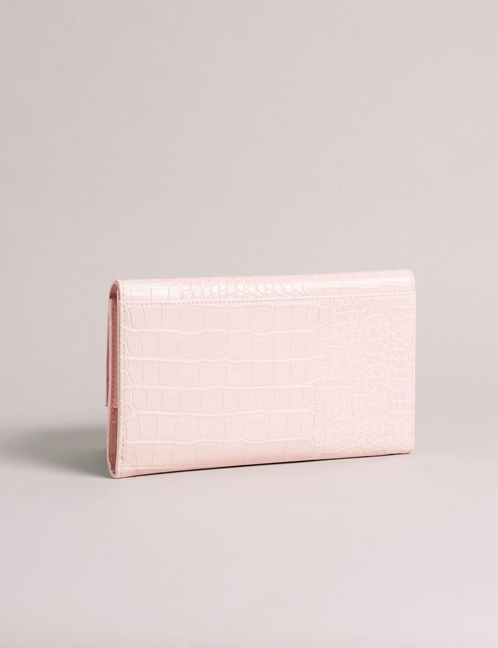 Pink Ted Baker TRAVELZ - Croc Faux Leather Travel Organiser Women Wallets | Ireland  1249-LUCOB