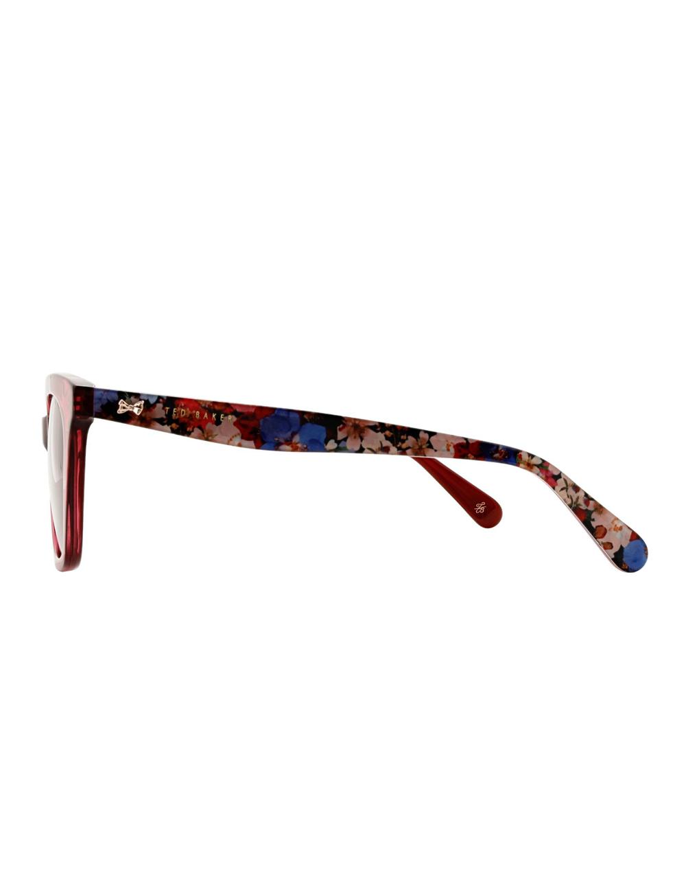 Raspberry Ted Baker TYDE - Square Cat Eye Print Detail Women Sunglasses | Ireland  9285-AGEXQ