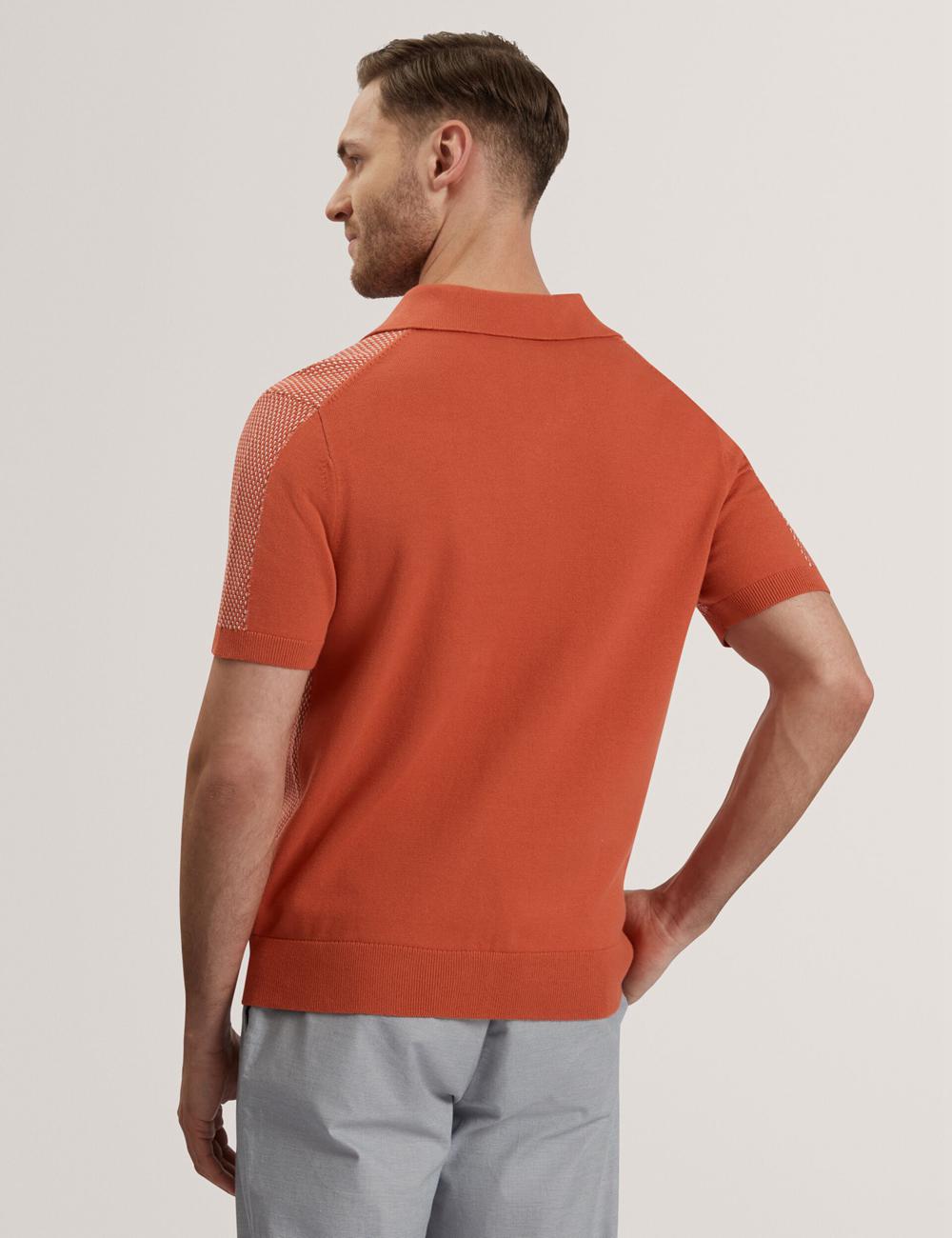 Red Ted Baker GREGRY - Short Sleeve Small Stitch Knitted Men Polos Shirts | Ireland  1794-MNHPG