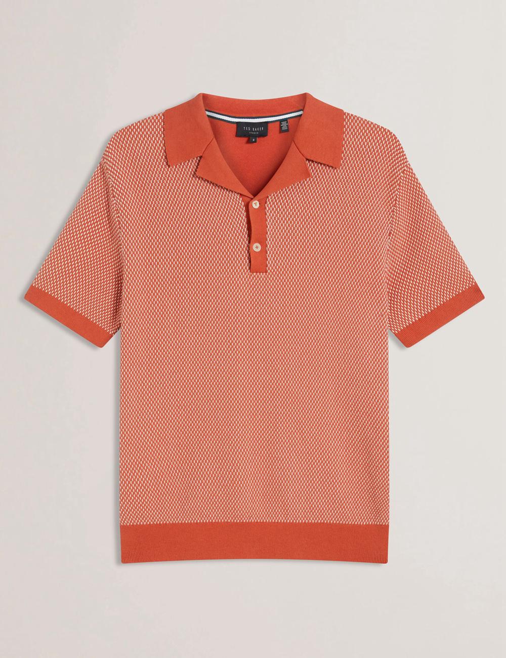 Red Ted Baker GREGRY - Short Sleeve Small Stitch Knitted Men Polos Shirts | Ireland  1794-MNHPG