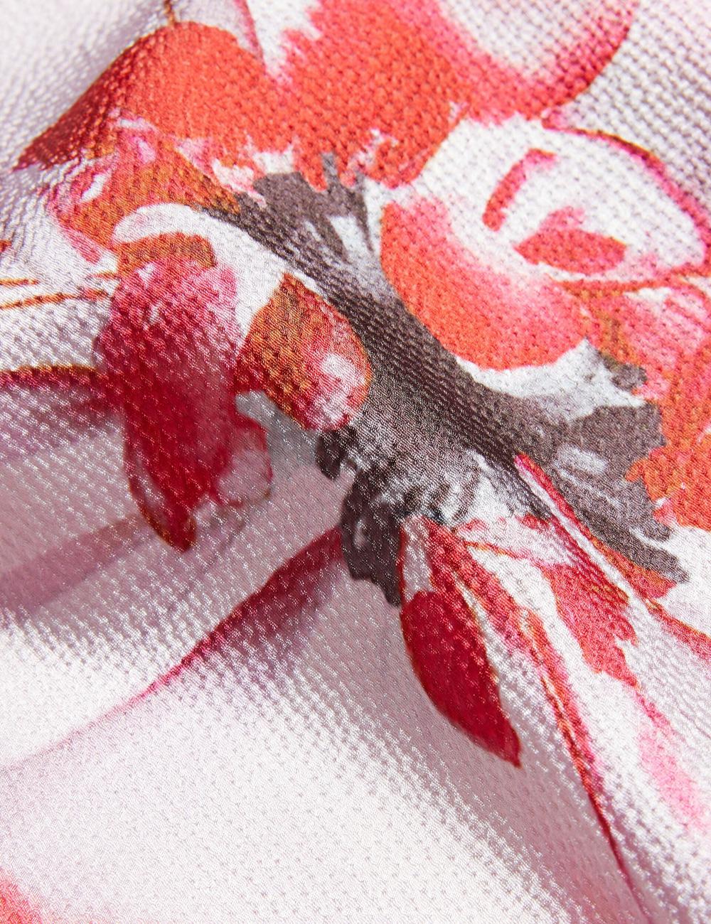 Red Ted Baker KOHANA - Floral Satin High Neck Sleeveless Top Women Blouses | Ireland  4075-JWXBL