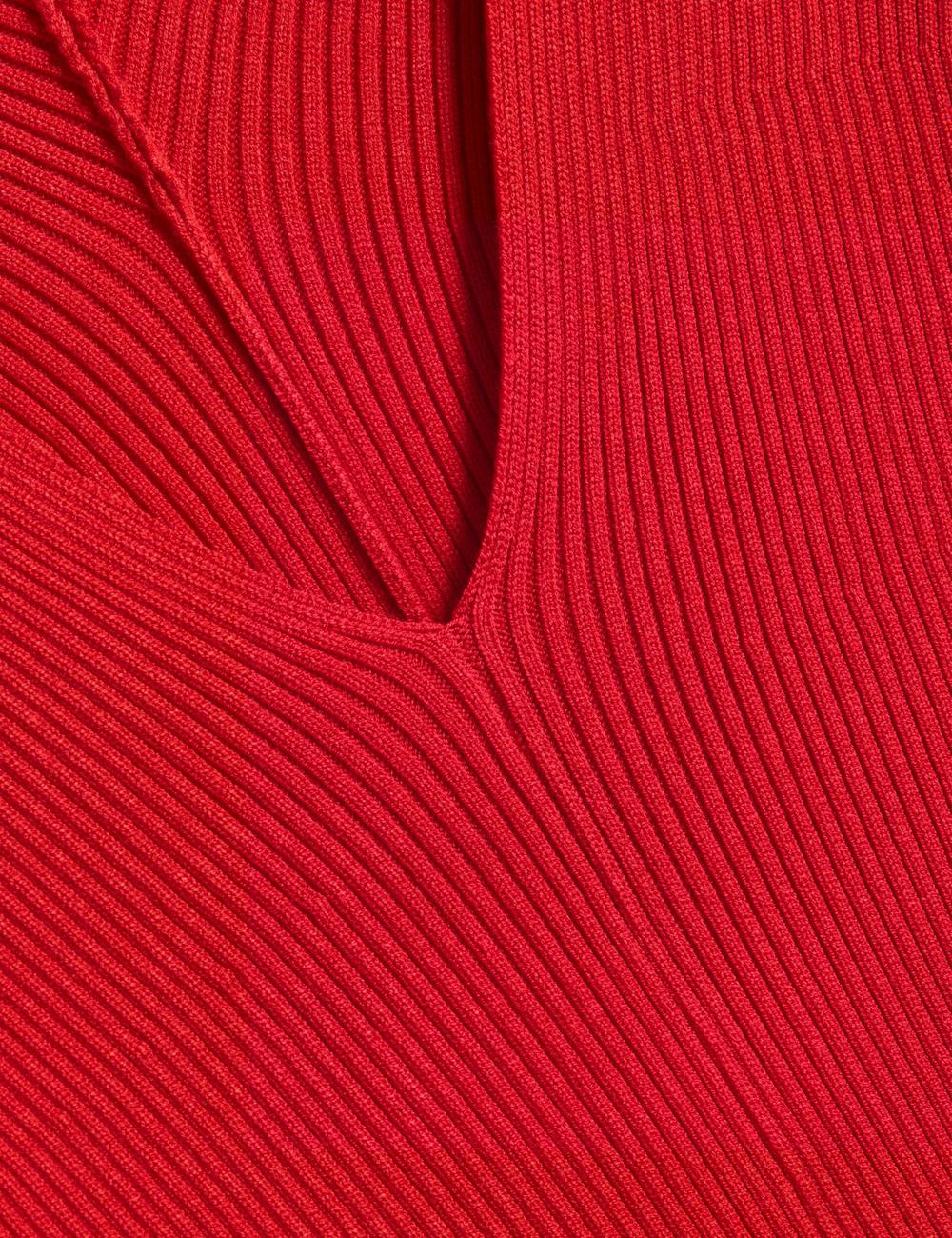 Red Ted Baker PRICILA - Shaped Sleeve Knitted Bodycon Women Midi Dresses | Ireland  1946-YHRXK