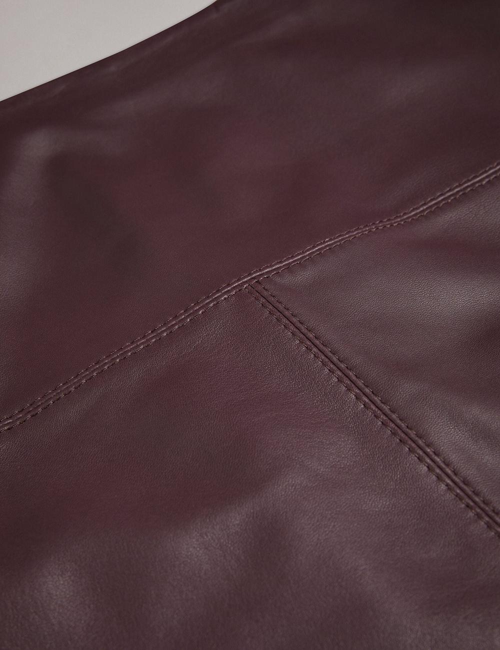 Red Ted Baker VALIAT - A-Line Leather Women Mini Skirts | Ireland  9643-EMZGJ