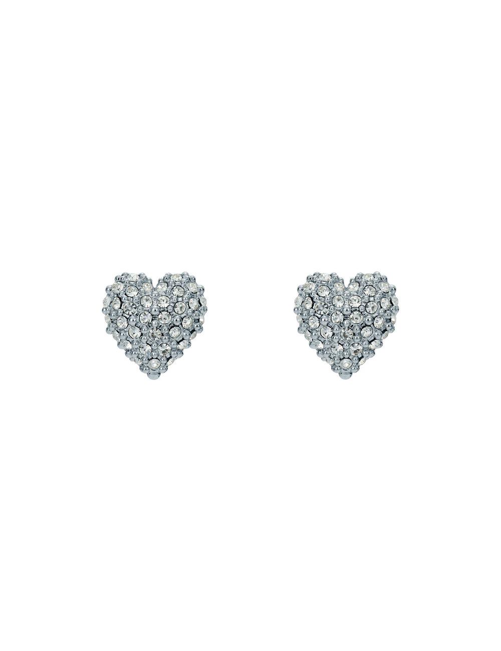 Silver Ted Baker ADORAA - Crystal Heart Stud Women Earrings | Ireland  6052-COJEP